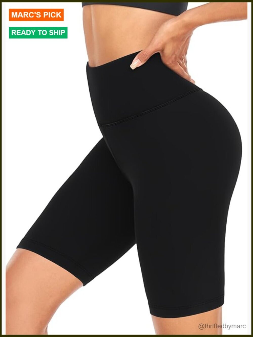 High Waisted Biker Shorts Tummy Control Workout Yoga Gym Dance